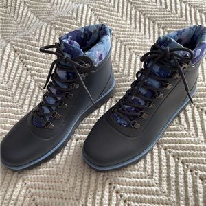 Jambu Gray and Blue Lace Up Waterproof Boots